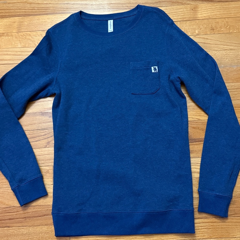 Pleepleus  Men's Chest Pocket Pub‎ Crew Pullover Sweatshirt Size S